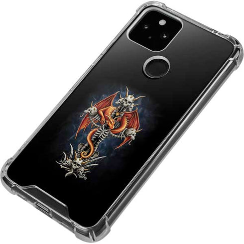 Gothic Dragon & Skull Cross by Sarah Richter Google Pixel 5 Clear Case